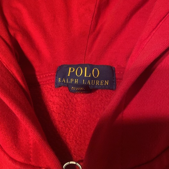 red sweater, polo, large, soft - Picture 2 of 6
